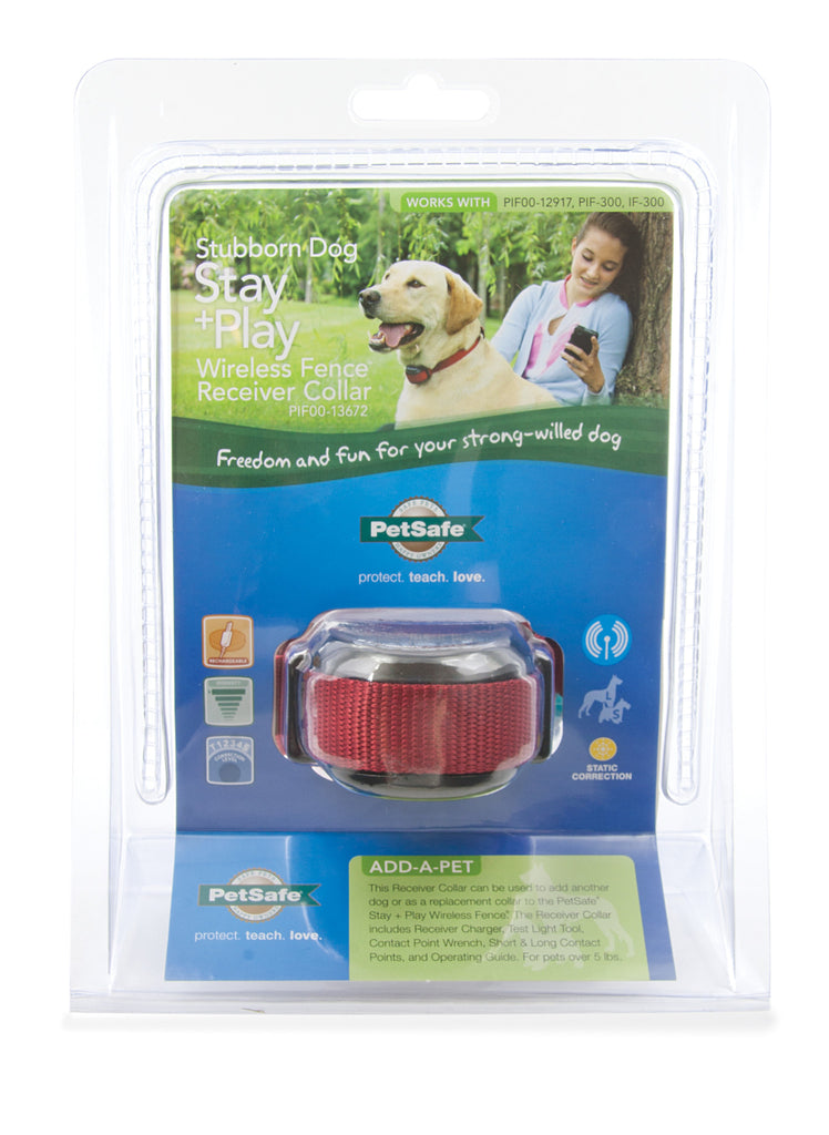 PetSafe® Stubborn Dog Stay + Play Wireless Fence® Rechargeable Receiver  Collar
