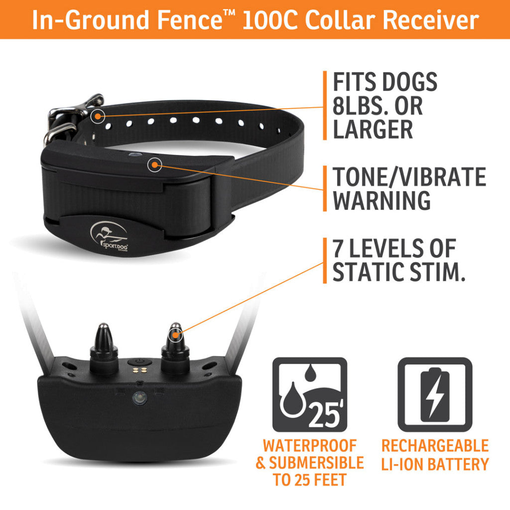 SportDOG® Brand Rechargeable In-Ground Fence™ System Receiver Collar (SDF-CR)